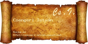 Csengeri István névjegykártya