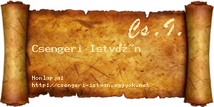 Csengeri István névjegykártya