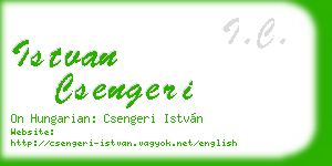 istvan csengeri business card
